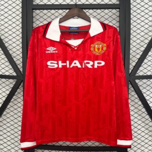 92/94 Retro Long Sleeve Manchester United Home Jersey