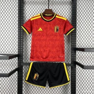 Equipación local de Bélgica para niños del Mundial 2026