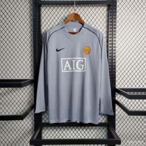Camiseta retro de portero gris del Manchester United 07-08