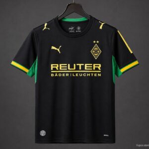 Camiseta de visitante negra y verde del Borussia Mönchengladbach 26/27