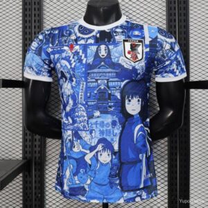 Camiseta de jugador versión 2025 Japón Azul con personajes de anime